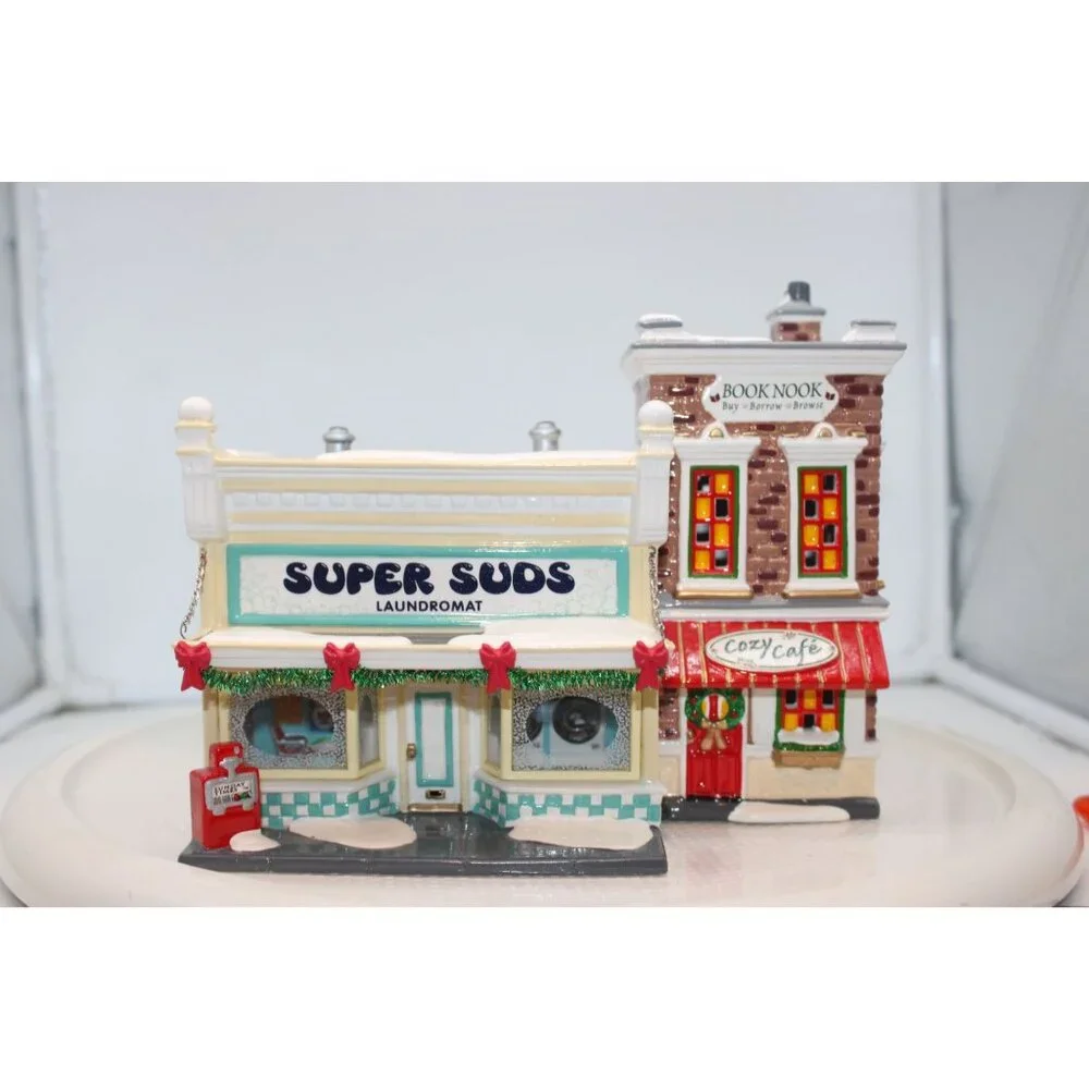 Dept 56 Snow Village - Super Suds Laundromat